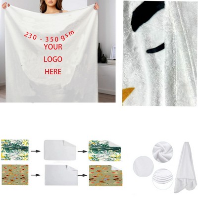 49" x 51" Custom Full Color Household Flannel Blankets