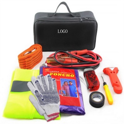 Compact Waterproof 5-Piece Emergency Roadside Traveler Safety Kit