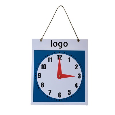 Double-Sided Open & Will Return Clock Door Sign