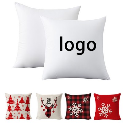18 x 18" Christmas Throw Pillow Cover For Holiday Décor