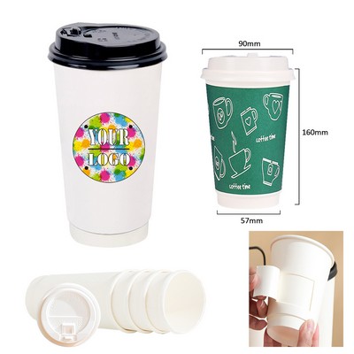 20 Oz. Double-walled Paper Cups With Lids