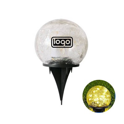 Cracked Solar Glass Bulb LED Outdoor Decorative Light