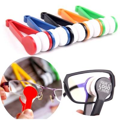 Double-Sided Microfiber Eyeglass Cleaning Brush