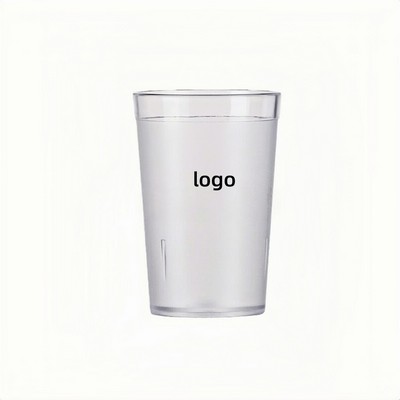 Clear Wide Mouth V Shaped Plastic Pint Glass for Beer and Beverages