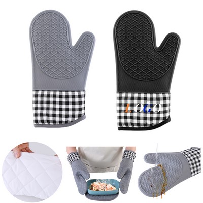 Cooking Heat Resistant Non Slip Silicone Oven Mitts
