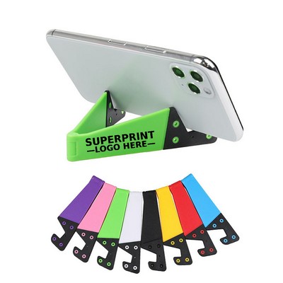 V-Shaped Foldable Plastic Mobile Phone Stand for Desk and Travel