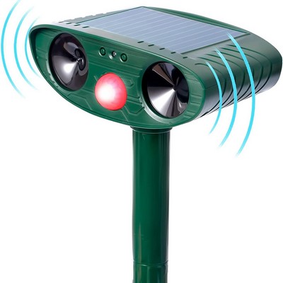 Solar Powered Waterproof Ultrasonic Animal Repeller