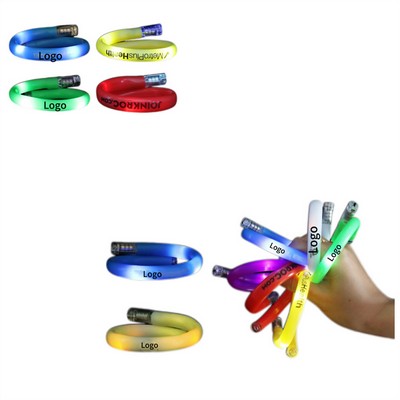 11" LED Orange Flashing Coil Tube Bracelet