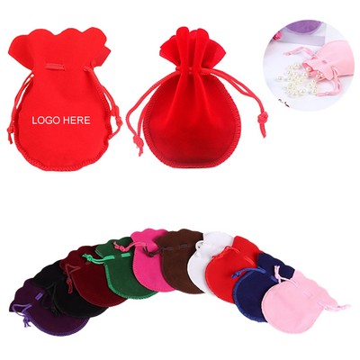 Gourd Velvet Drawstring Jewelry Pouch