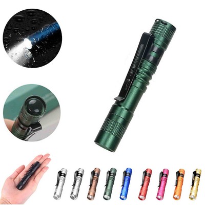 Mini Pen Flashlight Small LED Aluminum Pocket Light With Clip