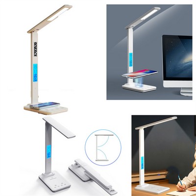 Foldable Wireless Charger With Reading Light And Clock