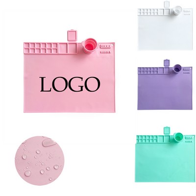 Silicone Painting Mat with Water Cup