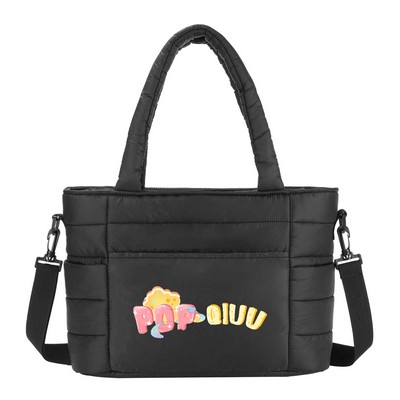 Stylish Puffer Insulated Cooler Tote