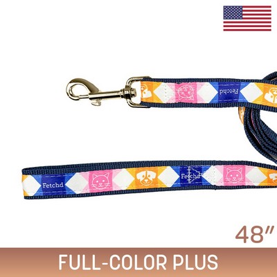 1" X 48" Sublimated Leash w/ Gold-Colored Hardware