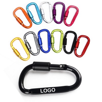 Aluminum Alloy Spring Hook Keychain D Shape Buckle Pack Carabiners