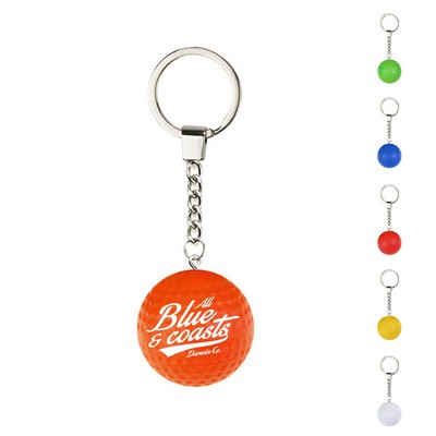 Rubber Golf Ball Keychain
