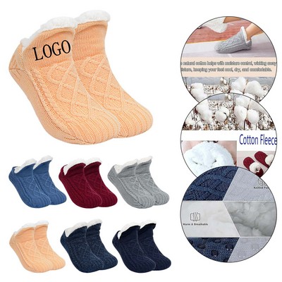 Fleece Lined Winter Non Slip Socks (S-XL)