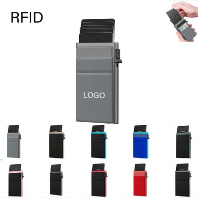 Aluminum Alloy Side Push RFID Card Holder
