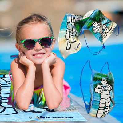 Digital Print Fiber-Reactive Beach in a Bag Towel (28"x 58" - 11.5# per dozen weight)