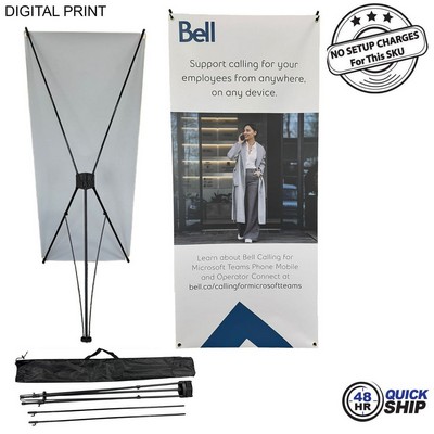 48Hr Quick Ship - Tripod Banner with Graphics, (32"x72"), and Bag. NO SETUP CHARGE