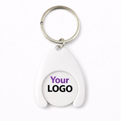 Customizable Plastic Token Holder Keychain With Logo