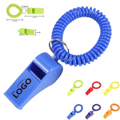 Colorful Outdoor Sports Spring Bracelet Whistle