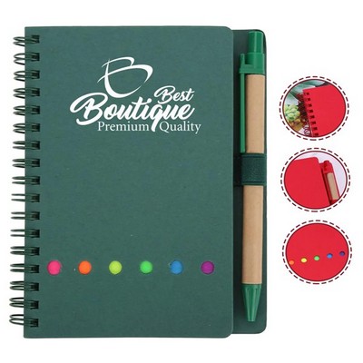Multi-Functional Notebook with Sticky Notes and Flags & Pen