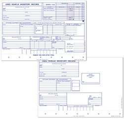 Used Vehicle Inventory Cards