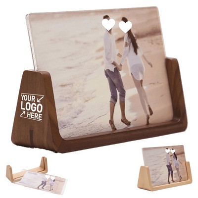 Wooden U-Shape Photo Stand