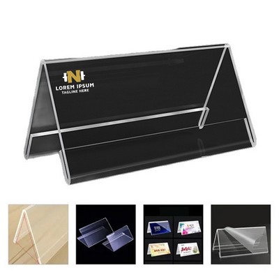 V Shaped Acrylic Desk Name Plate Double Sided