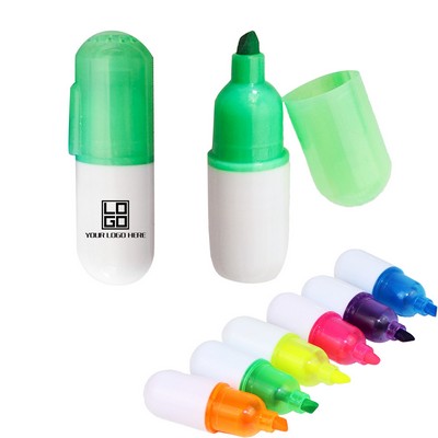 Mini Pill Shaped Highlighter Pens