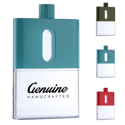 12oz Flat Plastic Bottle