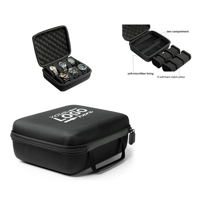 Men Hard 6 Slots Watch Travel Organizer