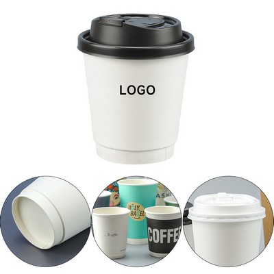 10 oz Custom Color Disposable Paper Coffee Cup