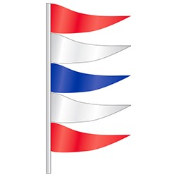 Red, White, & Blue Plasticloth Antenna Flag