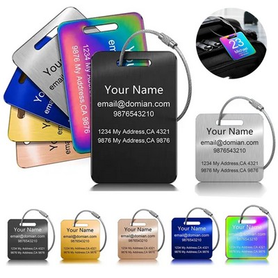 Personalized Stainless Steel Luggage Tags