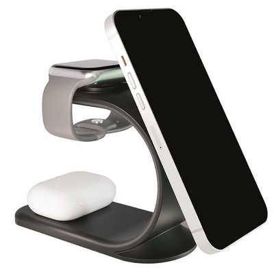 Chargeworx Wireless Desk Stand 3-in-1 Charger - Magsafe