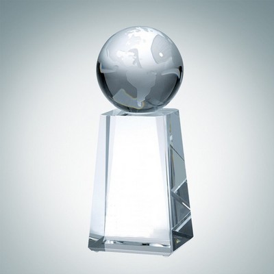 6" Crystal Globe Tower - Small