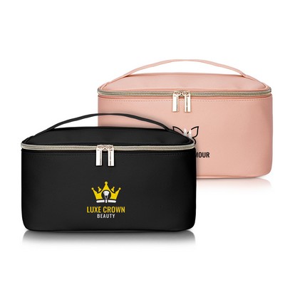 Premium PU Leather Travel Makeup Organizer