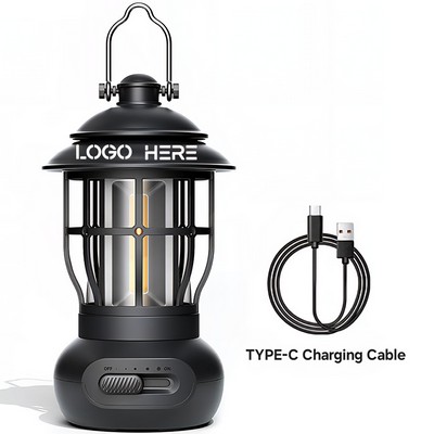 Rechargeable LED Camping Lantern Vintage Camp Light