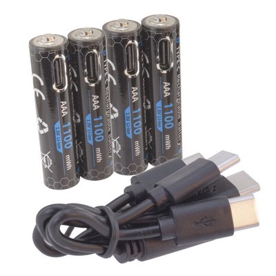 Rechargable AAA Battery with Type-C port 4 pack
