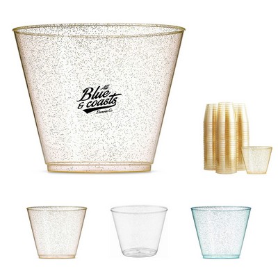 9oz Disposable Glitter Plastic Cup