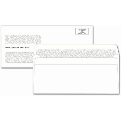 Two-Window Confidential Envelopes - 2 Flaps, Self Seal (Blank)