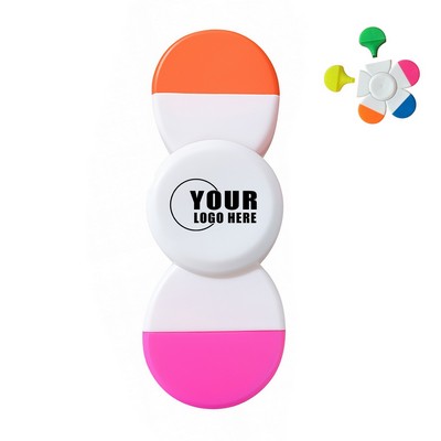Fidget Spinner 2-Color Highlighter Pen