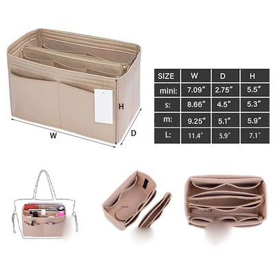 Purse Organizer Insert Felt Bag Organize