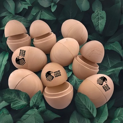 Authentic Natural Wood Hollow Craft Egg Blank
