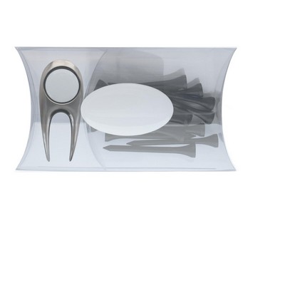 Clear Pillow Pack Golf Gift Set - Classic Divot Repair Tool & Tees