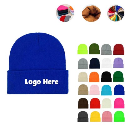 Adult Unisex Acrylic Knitted Beanie