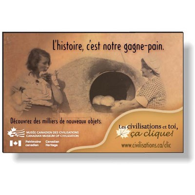 Stock Rectangle Magnet (2"x3") Square Corners Full Color Imprint White Vinyl Topcoat