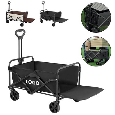 Outdoor Steel Wagon - Foldable Utility Cart
